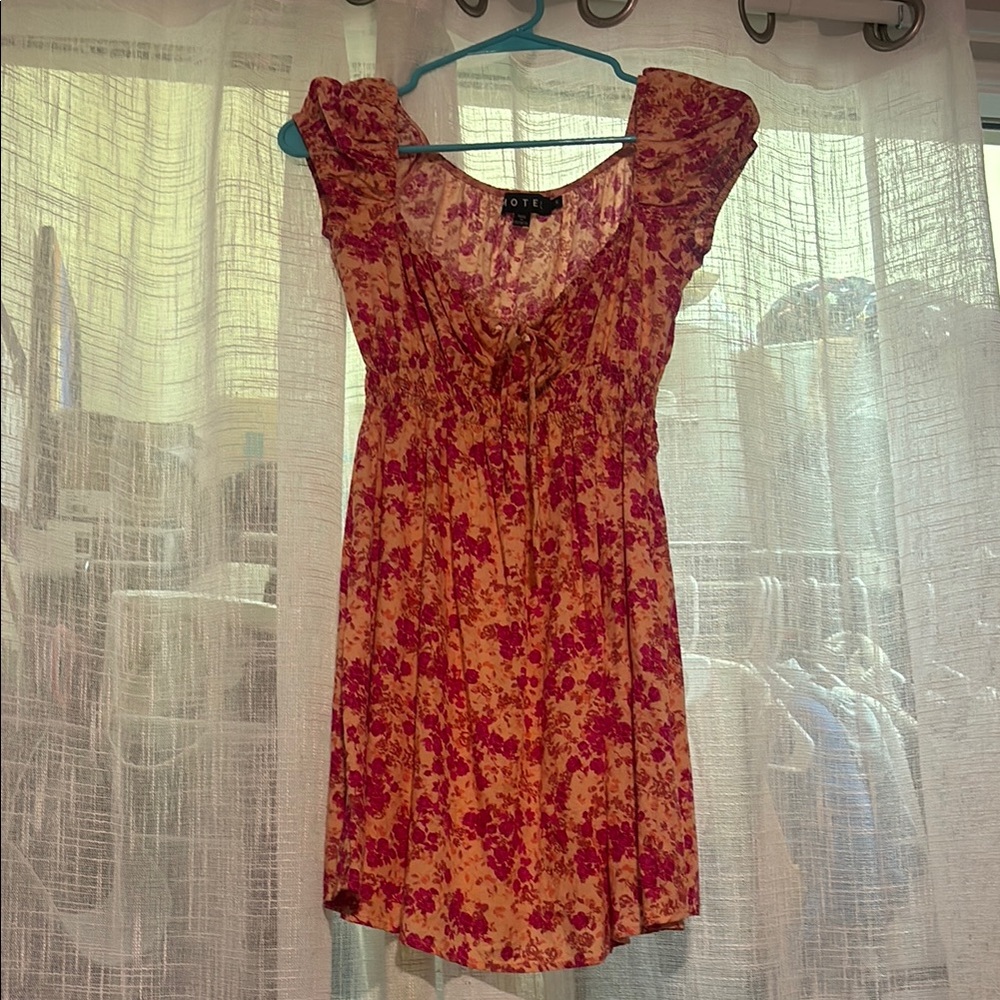 Floral Dress in Pink and Red